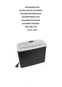 Manual Eurotops 24877 Paper Shredder