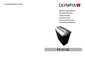 Manual Olympia PS 17 CD Paper Shredder