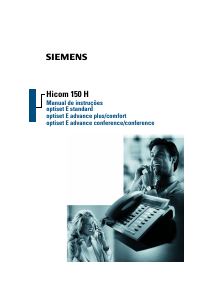 Manual Siemens Hicom 150 H optiset E advance plus Telefone