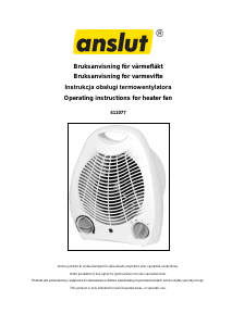 Instrukcja Anslut 411-077 Ogrzewacz