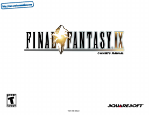 Manual Sony PlayStation Final Fantasy IX