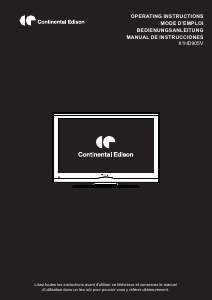 Mode d’emploi Continental Edison 81HD905V Téléviseur LCD