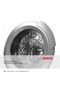 Bedienungsanleitung Bosch WAY28792 Waschmaschine