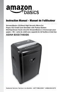 Mode d’emploi AmazonBasics B00D7H8XB6 Destructeur