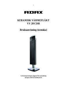 Bruksanvisning Adax VV 20 CDH Värmefläkt