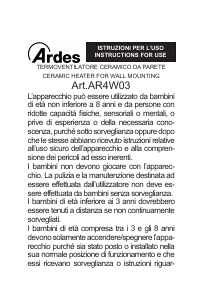 Manuale Ardes AR4W03 Termoventilatore