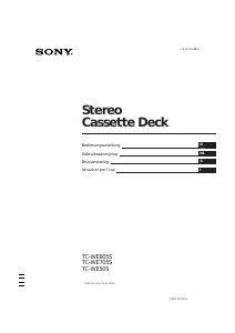 Handleiding Sony TC-WE805S Cassetterecorder