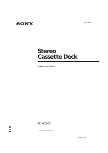 Bedienungsanleitung Sony TC-KE500S Kassettenrekorder