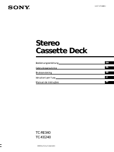 Manuale Sony TC-KE240 Registratore a cassette