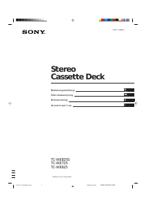 Bruksanvisning Sony TC-WE725 Kassettbandspelare