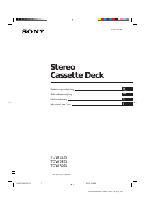 Bruksanvisning Sony TC-WE425 Kassettbandspelare
