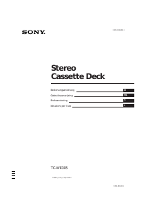 Bruksanvisning Sony TC-WE305 Kassettbandspelare
