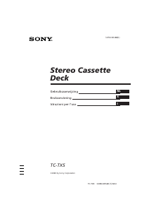 Bruksanvisning Sony TC-TX5 Kassettbandspelare