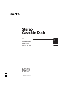 Bedienungsanleitung Sony TC-WE705S Kassettenrekorder