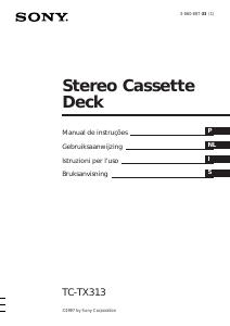 Manuale Sony TC-TX313 Registratore a cassette