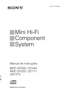 Manual Sony LBT-ZT4 Aparelho de som