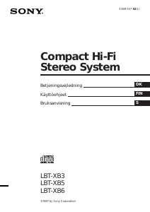 Bruksanvisning Sony LBT-XB5 Stereoanläggning