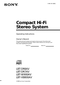 Handleiding Sony LBT-W900AV Stereoset