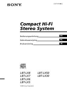 Bedienungsanleitung Sony LBT-LX5 Stereoanlage
