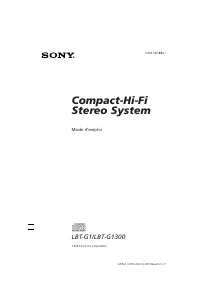 Mode d’emploi Sony LBT-G1300 Stéréo
