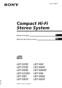 Manual de uso Sony LBT-XB6 Set de estéreo