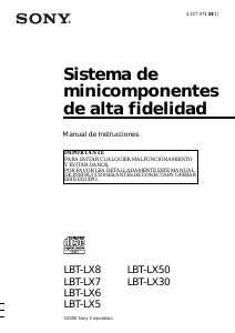 Manual de uso Sony LBT-LX30 Set de estéreo