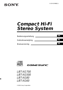 Bedienungsanleitung Sony LBT-XG80 Stereoanlage