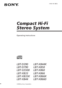 Manual Sony LBT-XB66 Stereo-set