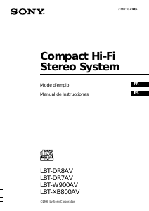 Manual de uso Sony LBT-XB800AV Set de estéreo