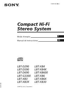 Mode d’emploi Sony LBT-XB6K Stéréo