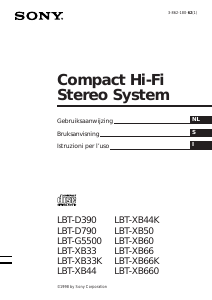 Bruksanvisning Sony LBT-XB33 Stereoanläggning