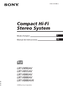 Manual de uso Sony LBT-XB55AV Set de estéreo