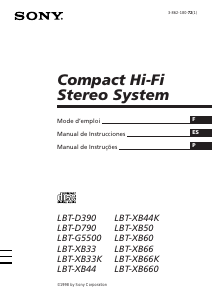 Manual Sony LBT-XB50 Aparelho de som