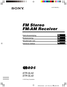 Bruksanvisning Sony STR-SL40 Receiver