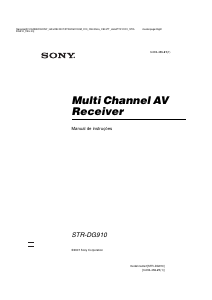 Manual Sony STR-DG910 Receptor