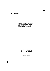 Manual Sony STR-DG820 Receptor