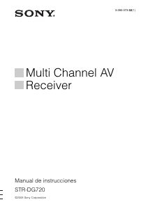 Manual Sony STR-DG720 Receptor