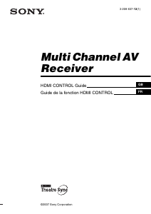 Mode d’emploi Sony STR-DG1100 Récepteur