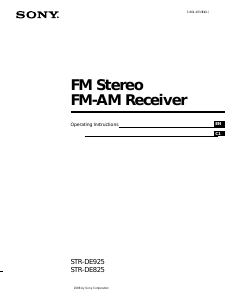 Manual Sony STR-DE925 Receiver