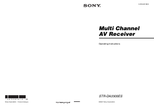 Manual Sony STR-DA3300ES Receiver