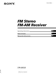 Manual Sony STR-DE525 Receiver