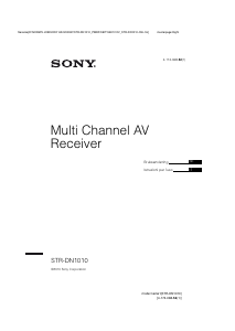 Manuale Sony STR-DN1010 Ricevitore