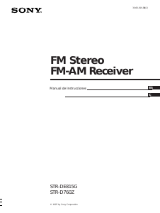 Manual de uso Sony STR-DE815G Receptor