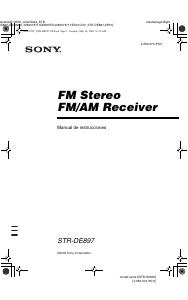 Manual de uso Sony STR-DE897 Receptor