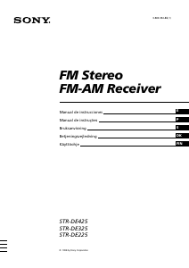 Manual Sony STR-DE325 Receptor