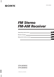 Manual de uso Sony STR-DE805G Receptor