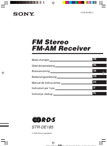Manual de uso Sony STR-DE185 Receptor