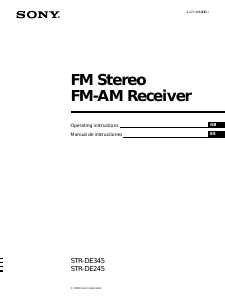 Manual Sony STR-DE245 Receiver