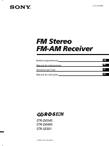 Manual Sony STR-DE545 Receptor