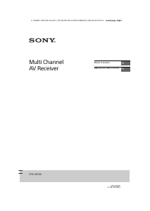 Mode d’emploi Sony STR-DH790 Récepteur